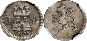 BOLIVIA. 1/4 Real, 1808-PTS. Potosi Mint. Ferdinand VII. NGC VF-35.
EMO-748.3 (Plate coin); KM-82; Cal-158 (under Charles IV). Wonderfully detailed f...