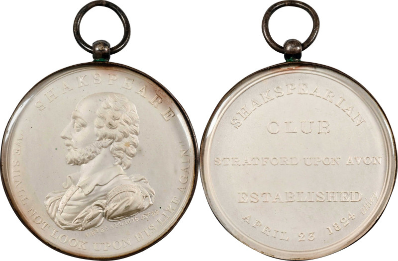 GREAT BRITAIN. William Shakespeare/The Shakespearian Club Silver Medal, 1824. GE...