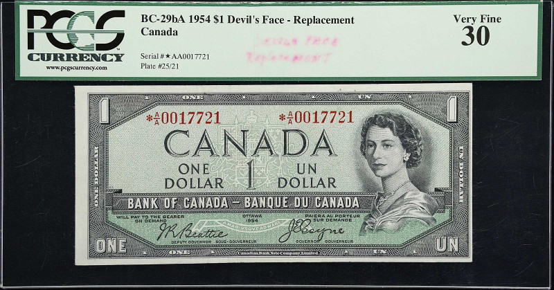 CANADA. Bank of Canada. 1 Dollar, 1954. BC-29bA. Replacement. PCGS Currency Very...