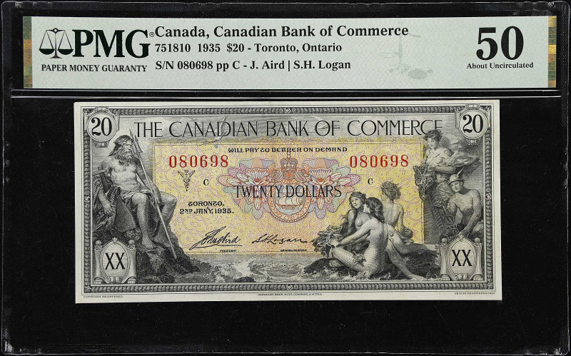 CANADA. Canadian Bank of Commerce. 20 Dollars, 1935. CH# 75-18-10. PMG About Unc...