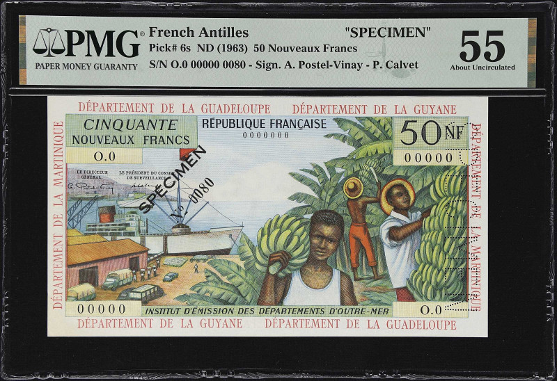 FRENCH ANTILLES. Institut d'Emission des Departements d'Outre-Mer. 50 Nouveaux F...