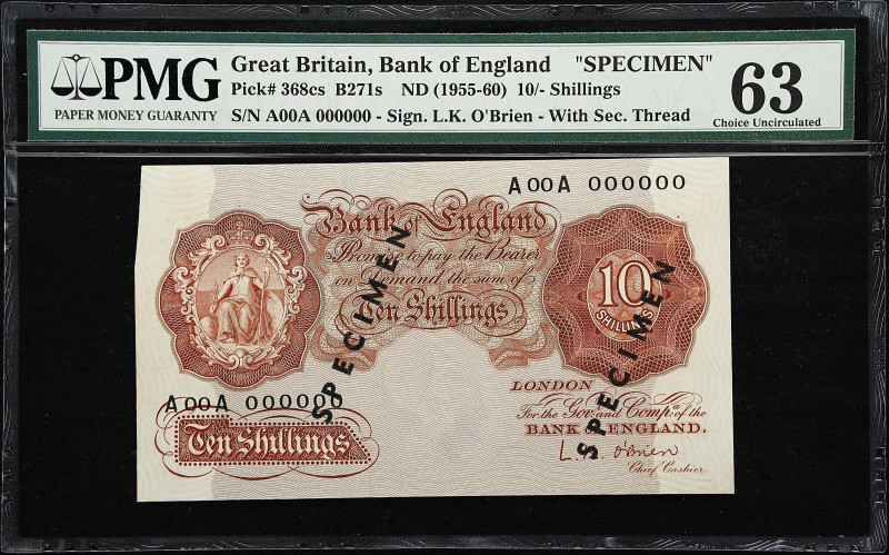 GREAT BRITAIN. Lot of (9). Bank of England. 10 Shillings, 1, 5 & 10 Pounds, ND (...