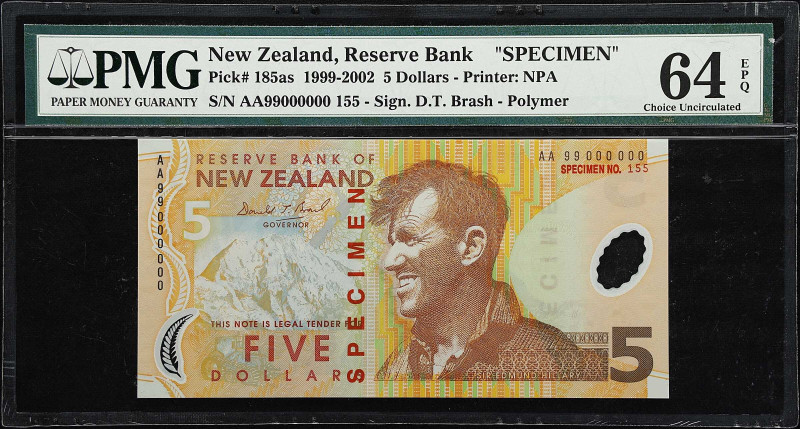 NEW ZEALAND. Lot of (5). Reserve Bank of New Zealand. 5, 10, 20, 50 & 100 Dollar...