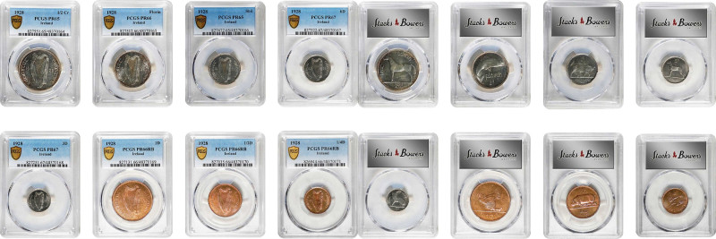 IRELAND. Proof Set (8 Pieces), 1928. All PCGS Certified.
KM-PS1 (as a set). 1) ...