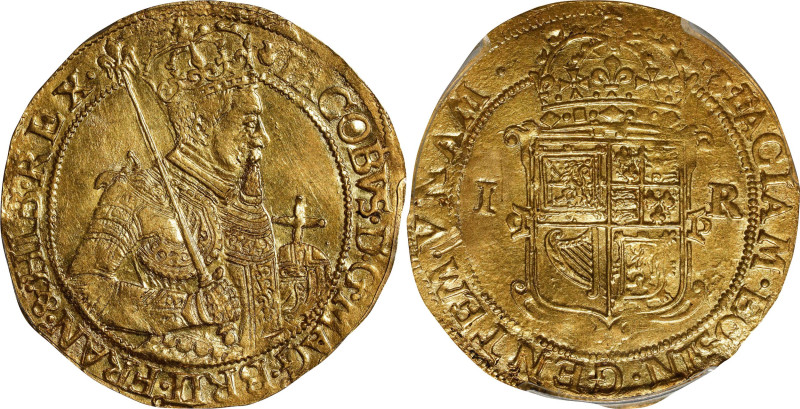 SCOTLAND. Unite, ND (1609-25). Edinburgh Mint. James VI (James I of England). PC...