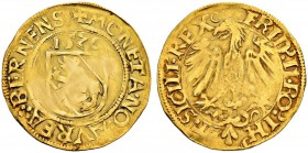 SPEZIALSAMMLUNG BERN 
 Goldgulden 1530.
 Av. Berner Wappenschild unter der Jahreszahl in einem Perlkreis.
 Rv. Nach links blickender Adler.
 3.17 ...