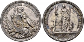 SPEZIALSAMMLUNG BERN 
 Sechzehnerpfennig o. J. (1742-1779). Stempel von J. Dassier.
 Av. Berner Wappen von einem Bär gehalten mit einem Schwert und ...