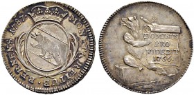 SPEZIALSAMMLUNG BERN 
 Schulpfennig zu 20 Kreuzer 1766/1787.
 Av. Gekröntes, ovales Wappen in einem Kranz (Vorderseitenstempel des 20 Kreuzer-Stücke...