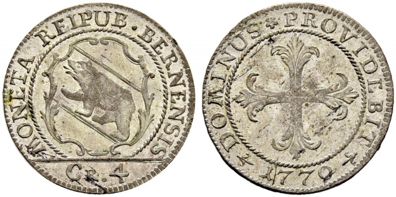 SPEZIALSAMMLUNG BERN 
 Batzen 1770.
 Av. Geschweiftes Wappen, im Abschnitt Wer...