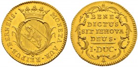 SPEZIALSAMMLUNG BERN 
 Dukat o. J. (1772).
 Av. Gekröntes Berner Wappen in einem Blätterkranz.
 Rv. Kartusche mit Inschrift und Wertangabe.
 3.43 ...