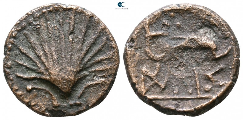 Iberia. Arse (Sagunutum) 200-150 BC. 
Bronze Æ

15mm., 3,20g.



nearly v...
