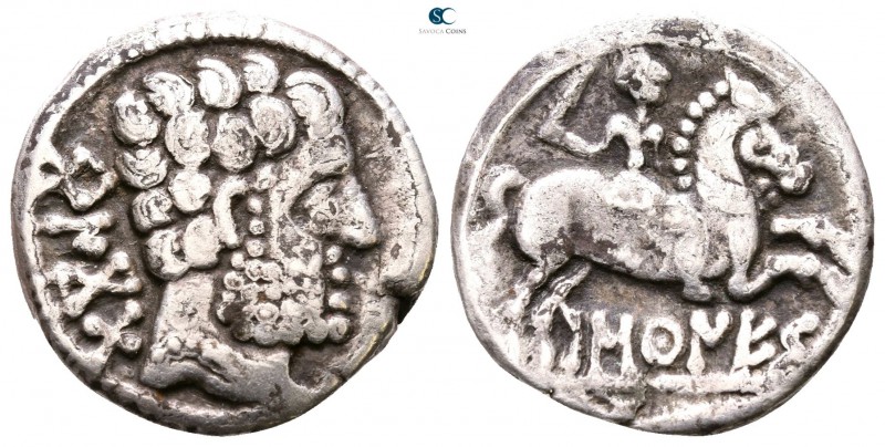 Iberia. Barscunes/Benkota (Province of Navarre) circa 150-100 BC. 
Denarius AR...