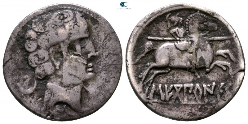 Iberia. Bolskan circa 150-100 BC. 
Denarius AR

19mm., 3,94g.



very fin...
