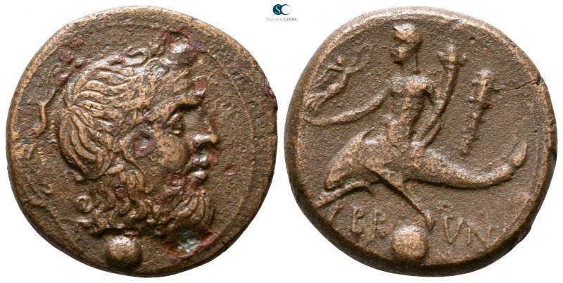 Apulia. Brundisium circa 215 BC. 
Bronze Æ

22mm., 8,15g.



very fine