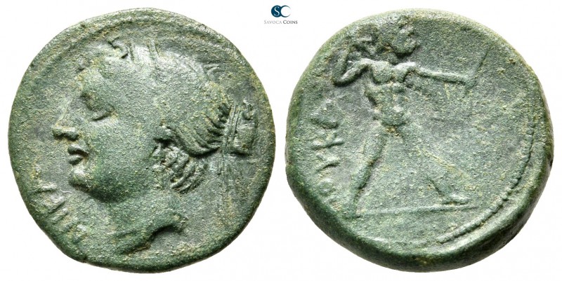 Lucania. The Lucani circa 209-207 BC. 
Half Unit Æ

18mm., 3,68g.



very...
