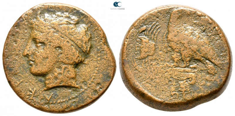 Sicily. Akragas 400-380 BC. 
Hemilitron Æ

25mm., 15,01g.



fine