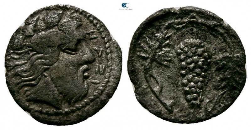 Sicily. Naxos circa 410-404 BC. 
Litra AR

10mm., 0,66g.



very fine