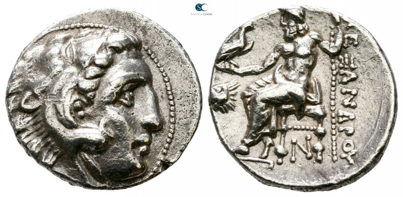 Kings of Macedon. Kolophon. Alexander III "the Great" circa 336-323 BC. 
Drachm...