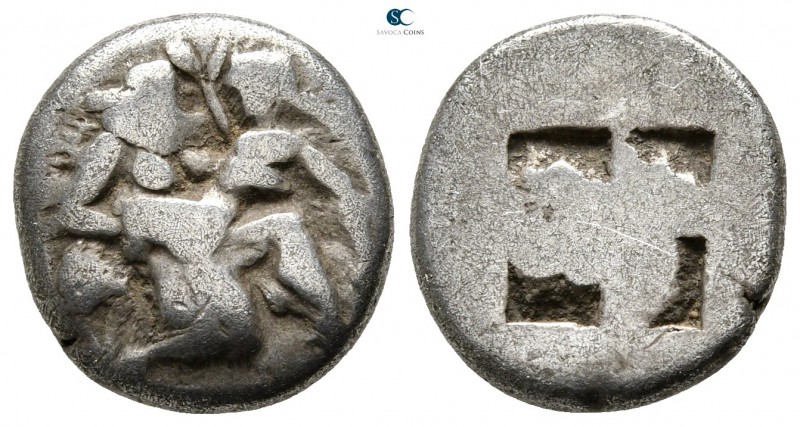 Islands off Thrace. Thasos 500-463 BC. 
Drachm AR

15mm., 3,69g.



very ...