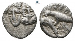 Moesia. Istros 400-350 BC. Obol AR