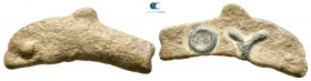 Scythia. Olbia circa 437-410 BC. Cast dolphin Æ