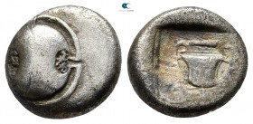 Boeotia. Thebes 425-375 BC. Hemidrachm AR