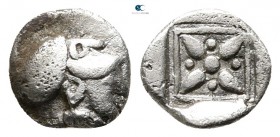 Asia Minor. Uncertain mint circa 500-400 BC. Hemiobol AR