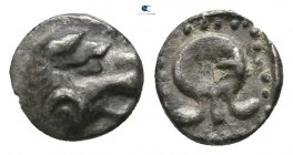 Asia Minor. Uncertain mint of Ionia or Caria circa 500-450 BC. Hemiobol AR