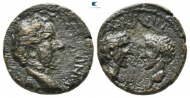 Uncertain. Antoninus Pius with Marcus Aurelius, as Caesar AD 138-161. Bronze Æ