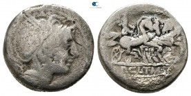 Appius Claudius Pulcher 111-110 BC. Rome. Denarius AR