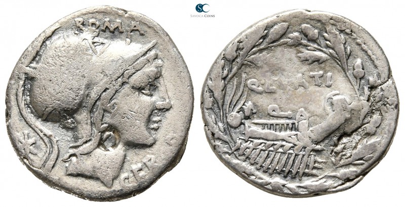 Q. Lutatius Cerco 109-108 BC. Rome
Denarius AR

18mm., 3,73g.



very fin...