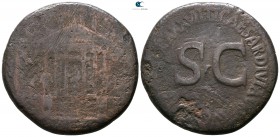 Tiberius AD 14-37. Rome. Sestertius Æ