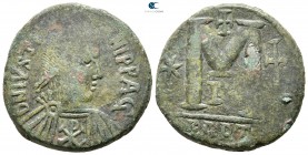 Justinian I. AD 527-565. Carthage. Follis Æ