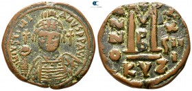 Justinian I. AD 527-565. Cyzicus. Follis Æ