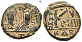 Justin II and Sophia AD 565-578. Carthago. Half follis Æ