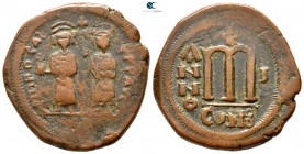 Phocas. AD 602-610. Constantinople. Follis Æ