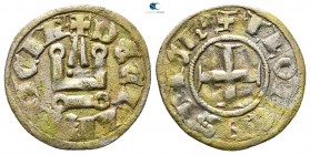 Florent AD 1289-1297. Denier AR