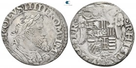 Italy. Napoli (Naples) mint. Napoli (Regno). Carlo I di Spagna (Carlo V, Sacro Romano Impero) AD 1516-1554. Tarì AR