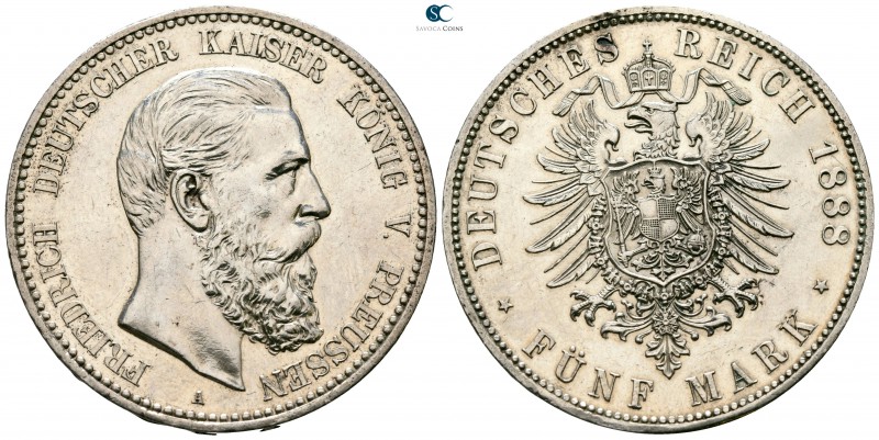 Germany . Berlin. Friedrich III AD 1888.
5 Mark

38mm., 27,81g.



extrem...