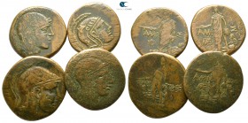 Lot of 4 greek bronze coins / SOLD AS SEEN, NO RETURN!<br><br>very fine<br><br>
