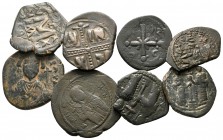 Lot of 8 byzantine bronze coins / SOLD AS SEEN, NO RETURN!<br><br>very fine<br><br>