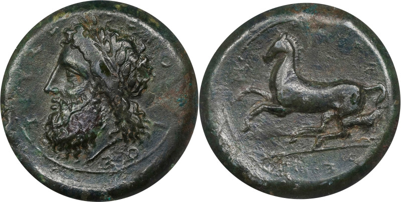 SICILY. Syracuse. Timoleon & The Third Democracy, ca. 345-317 B.C. AE Drachm (Di...