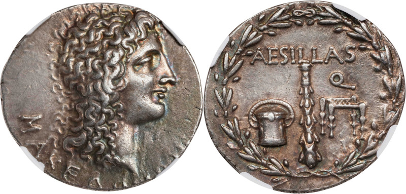 MACEDON. Under the Romans. Aesillas, Quaestor. AR Tetradrachm (16.84 gms), Uncer...