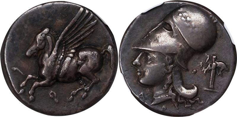 CORINTHIA. Corinth. AR Stater (8.37 gms), ca. 350/45-285 B.C. NGC Ch VF, Strike:...