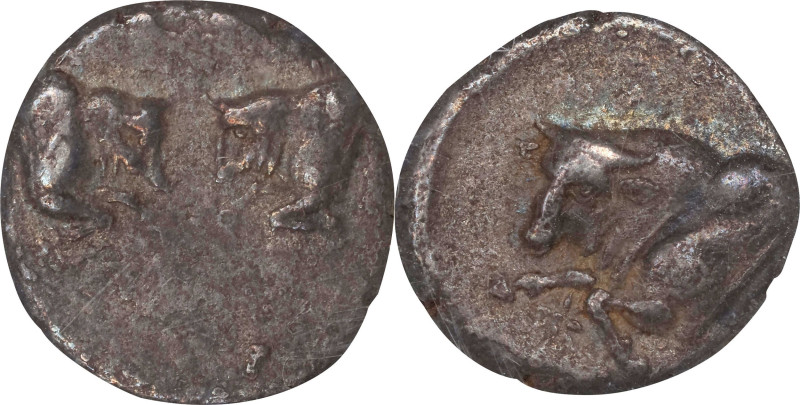 CARIA. Halicarnassus. Uncertain Mint. AR Tetartemorion or Hemiobol (0.32 gms), c...