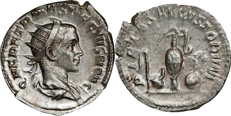 HERENNIUS ETRUSCUS, A.D. 251. AR Double-Denarius (Antoninianus) (4.26 gms), Rome...