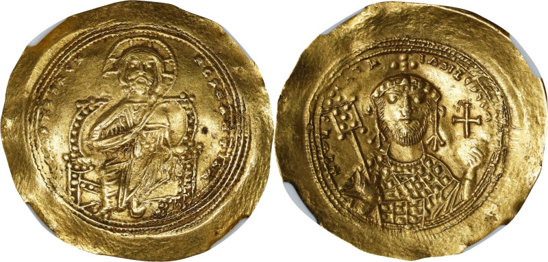 CONSTANTINE IX, 1042-1055. AV Histamenon Nomisma (4.39 gms), Constantinople Mint...