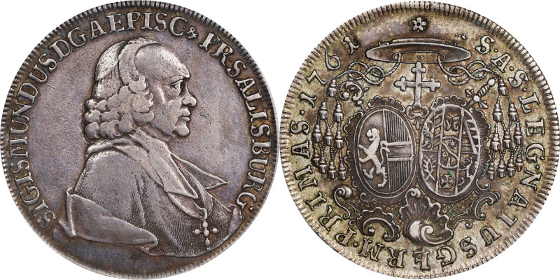 AUSTRIA. Salzburg. Taler, 1761. Salzburg Mint. Sigismund III. PCGS Genuine--Repa...