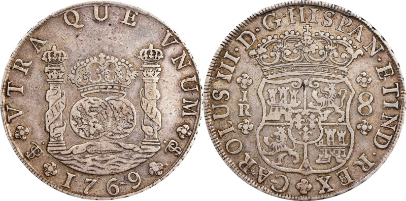 BOLIVIA. 8 Reales, 1769-PTS JR. Potosi Mint. Charles III. PCGS VF-35.
KM-50; Ca...