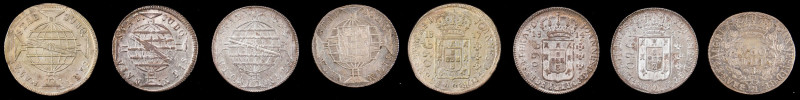 BRAZIL. Quartet of 960 Reis (4 Pieces), 1814-19. Joao VI. Average Grade: VERY FI...